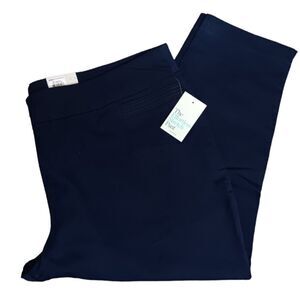 NWT Croft Barrow Navy Pull-on Pants 26W